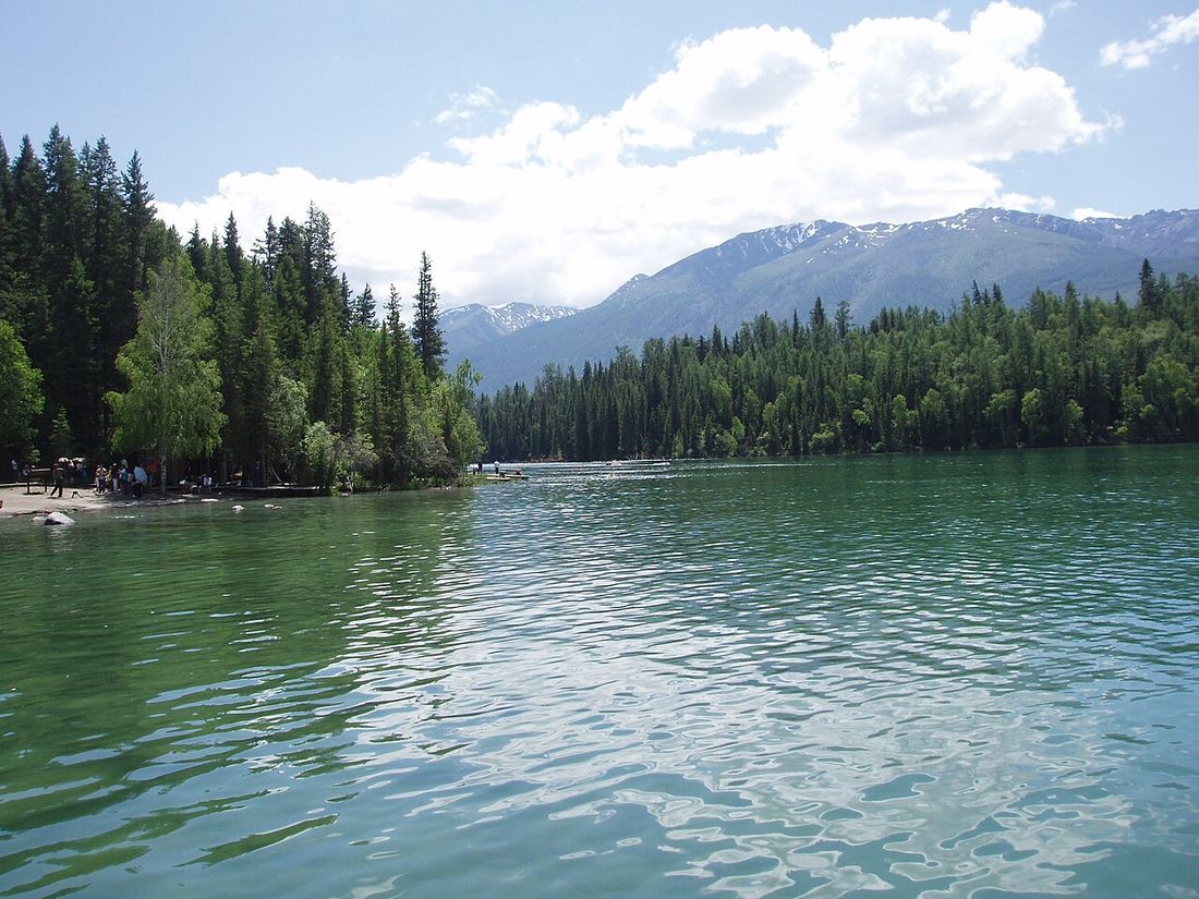 喀纳斯湖与山林风景